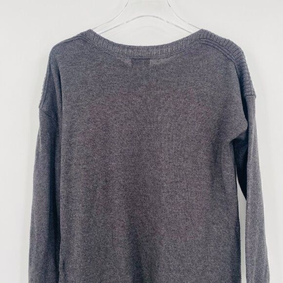 Old Navy Size Small Charcoal Gray Long Sleeve Knit Tunic Sweater Top - Picture 8 of 9